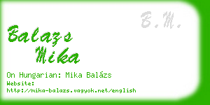 balazs mika business card