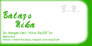 balazs mika business card